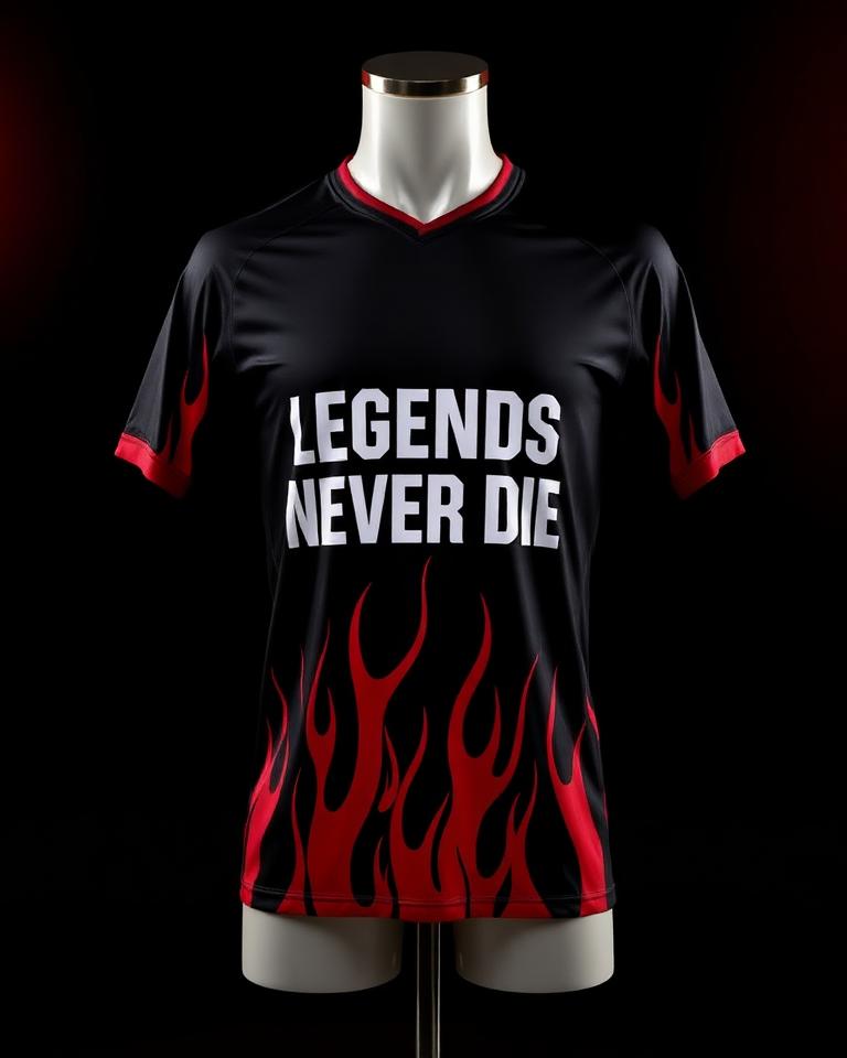 Legends Never Die custom jersey design concept